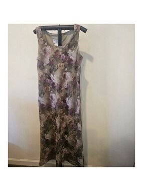 Women's Jessica Howard Petite Floral Maxi Dress 14P Purple Green